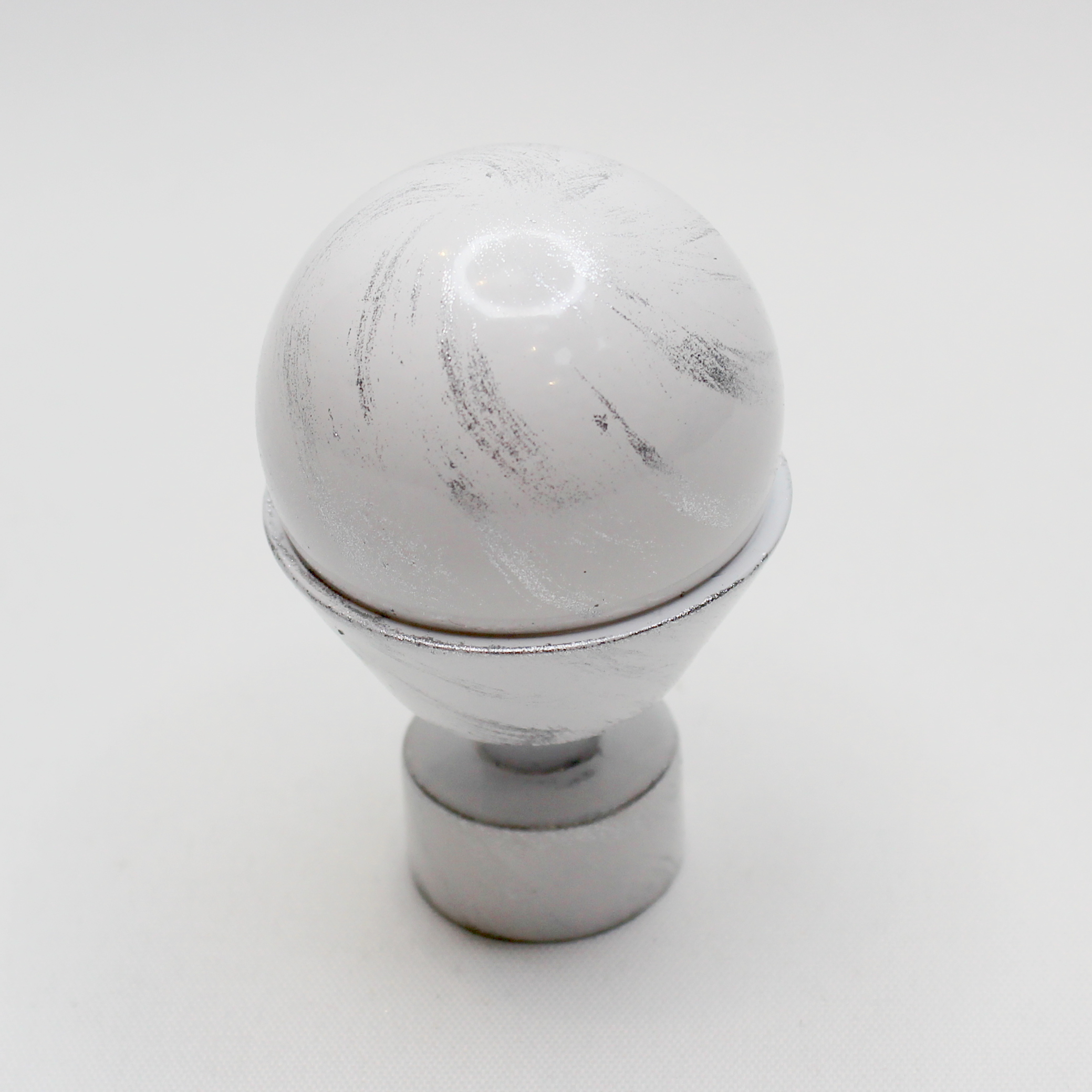 Наконечник "Жемчужина" | Белый/серебро