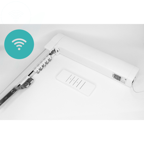 Электрокарниз Wi-fi + пульт (Mi home + алиса), от сети 220 в, до 50 кг | Белый