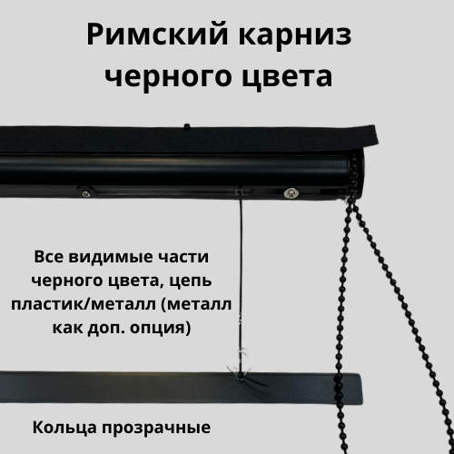 Карниз для римcких штор закрытого типа ЧЕРНЫЙ | Черный